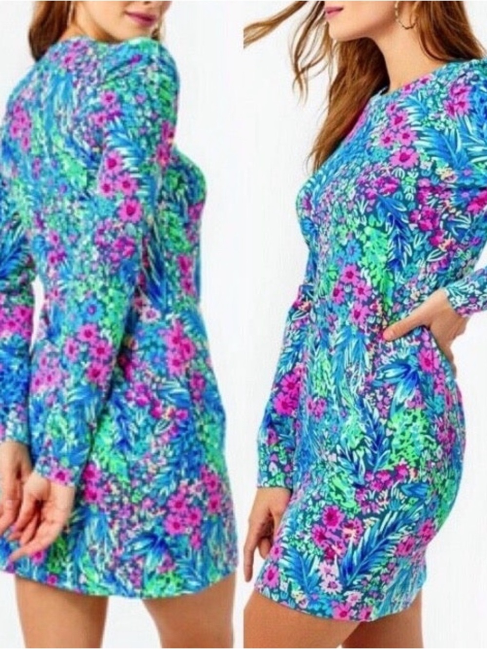 Lilly Pulitzer Jansen Dress in Multi Tiny Garden Size S - Picture 3 of 10